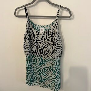 CAbi 5732 Hobnob Cami Sleeveless Tiered Tank Top